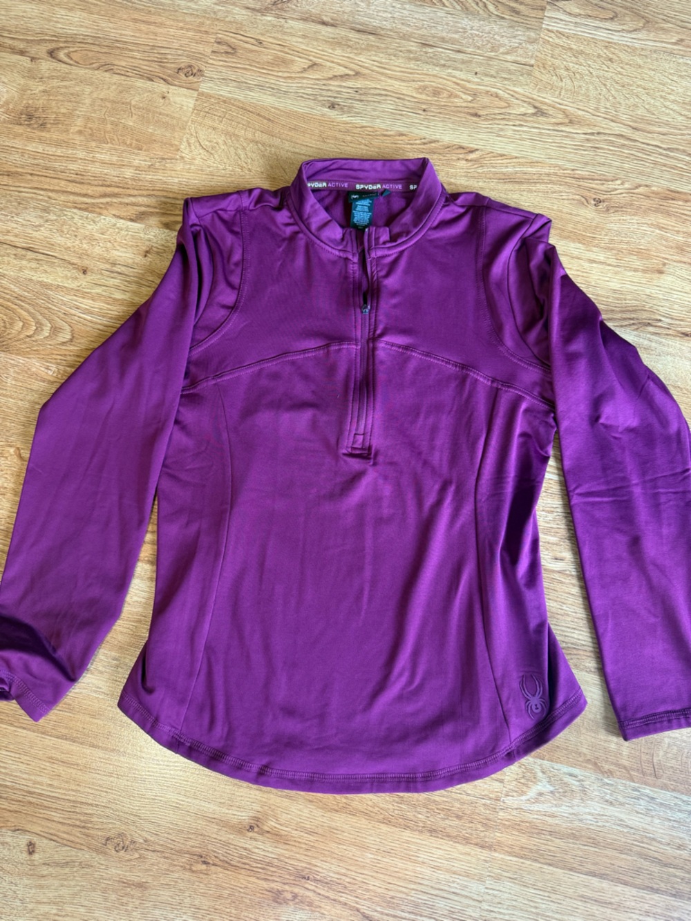 Spyder Women's Purple Half-Zip Performance Top, like new, L